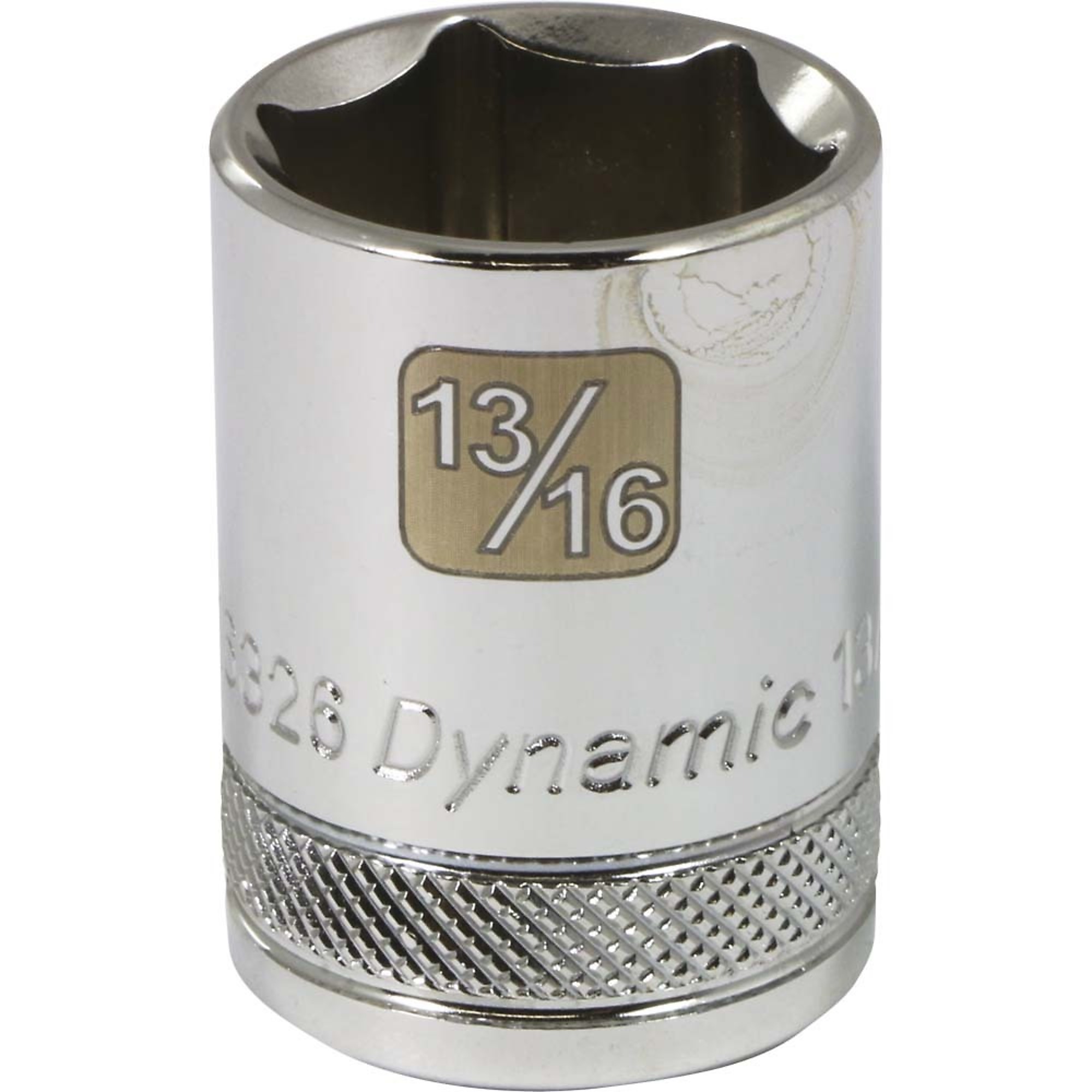 Dynamic Tools 1/2" Drive 6 Point SAE, 13/16" Standard Length, Chrome Finish Socket